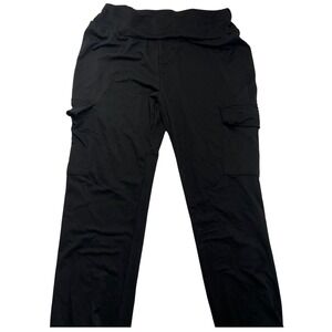 Shein Black Cargo‎ Pants Womens XL High Waist Lounge Casual Athleisure